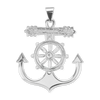 Sterling Silver Mariner Anchor Crucifix and Cross Pendant (39 x 31 mm)