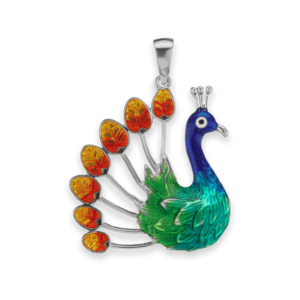 Peacock Charm (35 x 28mm)