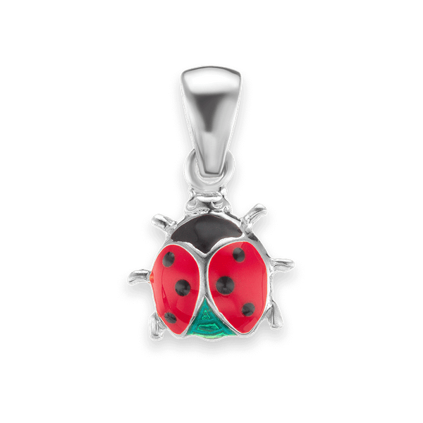 Ladybug Charm in Sterling Silver (18 x 10mm)