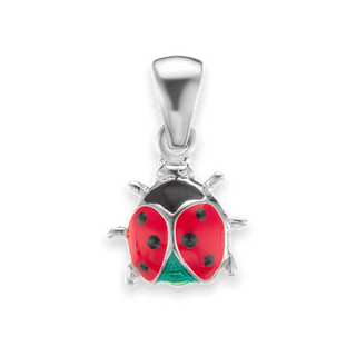 Ladybug Charm in Sterling Silver (18 x 10mm)