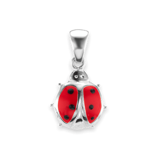 Ladybug Charm in Sterling Silver (20 x 12mm)