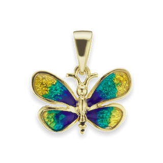 Fancy Butterfly Charm in Sterling Silver (18 x 18mm)