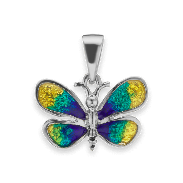 Fancy Butterfly Charm in Sterling Silver (18 x 18mm)