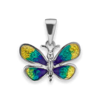 Fancy Butterfly Charm in Sterling Silver (18 x 18mm)