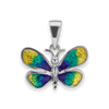 Fancy Butterfly Charm in Sterling Silver (18 x 18mm)