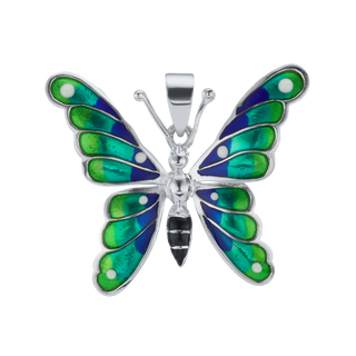 Fancy Butterfly Charm in Sterling Silver (21 x 29mm)