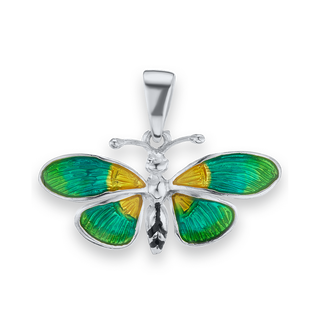 Fancy Butterfly Charm in Sterling Silver (20 x 24mm)