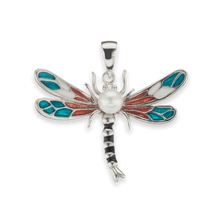 Dragonfly Charm in Sterling Silver (30 x 31mm)