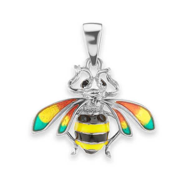 Bee Charm with CZ's (24 x 22mm)