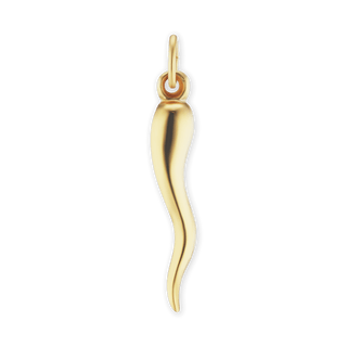 14K Gold Lucky Italian Horn Amulet - Solid (16 x 3 mm - 43 x 9 mm)
