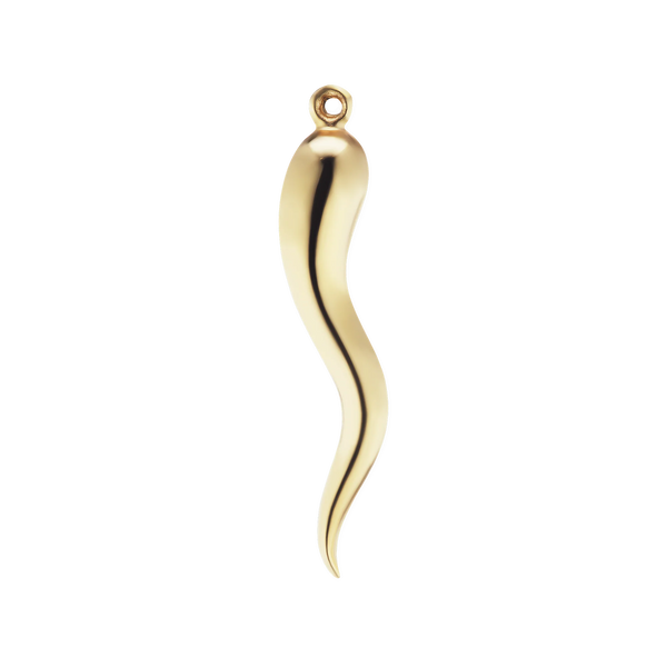 14K Gold Lucky Italian Horn Amulet - Solid (16 x 3 mm - 43 x 9 mm)