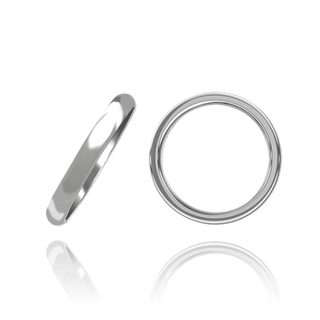 14K White Gold Comfort Fit Wedding Bands (2.0 mm - 4.0 mm)