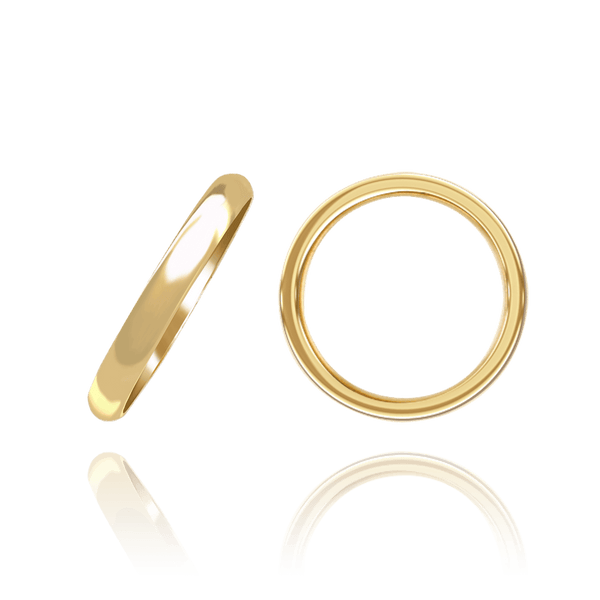 18K Yellow Gold Comfort Fit Wedding Bands (2.0 mm - 8.0 mm)