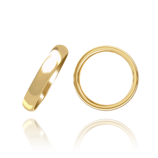 18K Yellow Gold Comfort Fit Wedding Bands (2.0 mm - 8.0 mm)