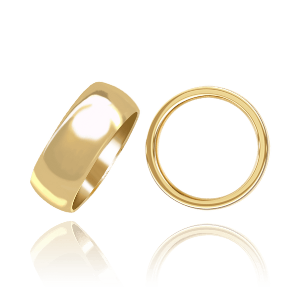 18K Yellow Gold Comfort Fit Wedding Bands (2.0 mm - 8.0 mm)