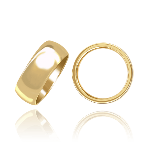 14K Yellow Gold Comfort Fit Wedding Bands (2.0 mm - 8.0 mm)