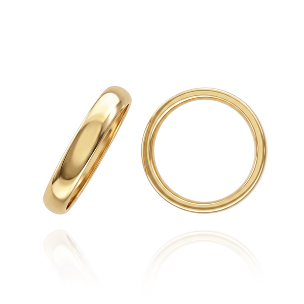 14K Yellow Gold Comfort Fit Wedding Bands (2.0 mm - 4.0 mm)