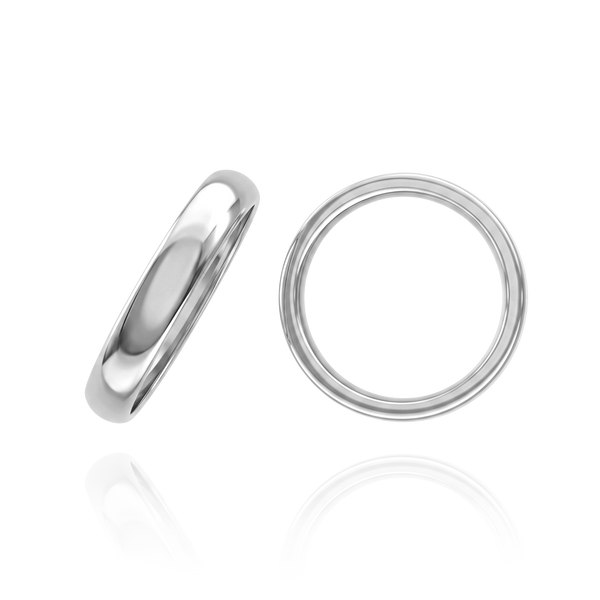 Sterling Silver Comfort Fit Wedding Bands (2.0 mm - 8.0 mm)