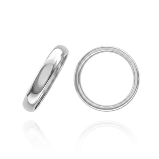 Sterling Silver Comfort Fit Wedding Bands (2.0 mm - 8.0 mm)