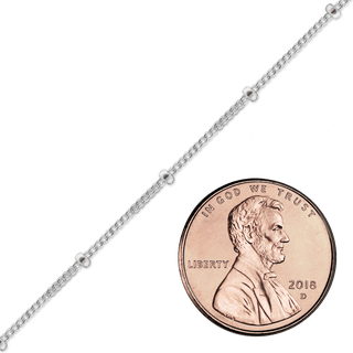 Bulk / Spooled Curb Stud (Satellite) Chain in Sterling Silver (1.05 mm)