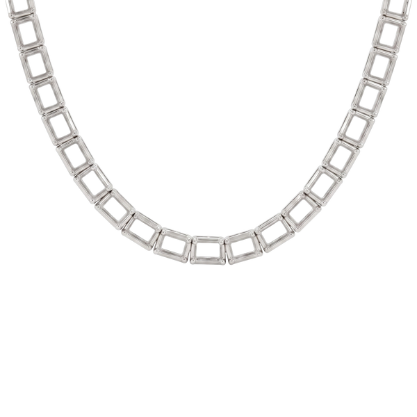 Emerald East-West 4 Prong Necklace Mounting in 14K Gold