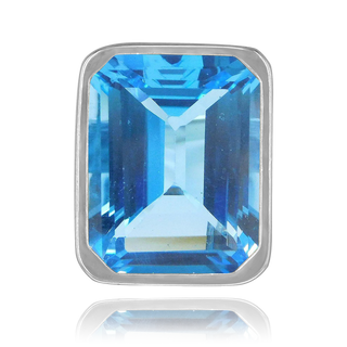 Emerald Shape Tapered Bezels With Airline in Sterling Silver (5.00 x 3.00 mm - 10.00 x 8.00 mm)