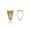 Stone Accented Bails with Textured Surface (6.5 mm - 9.0 mm)