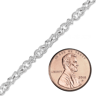 Bulk / Spooled Fancy Twist Cable Chain in Sterling Silver (3.80 mm)