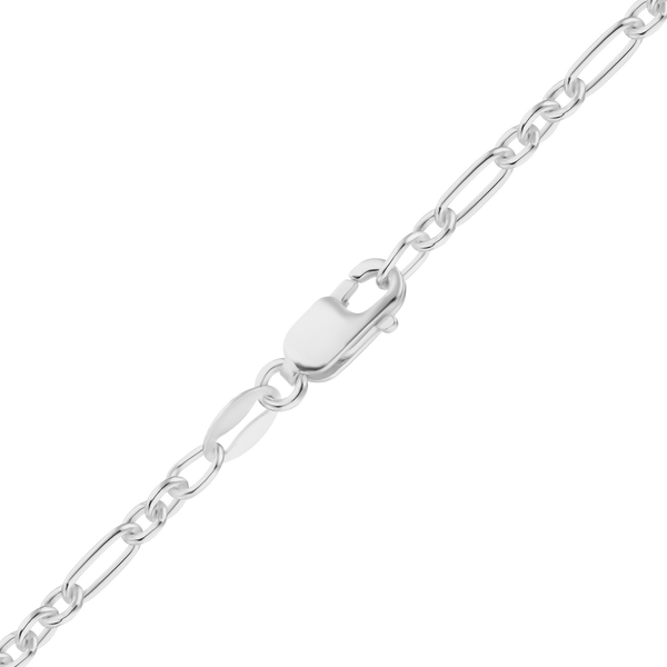 Finished Fancy Cable Bracelet in Sterling Silver (1.60 mm - 2.30 mm)