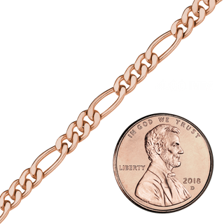 Bulk / Spooled Classic Figaro Chain in 14K Pink Gold-Filled (4.00 mm)