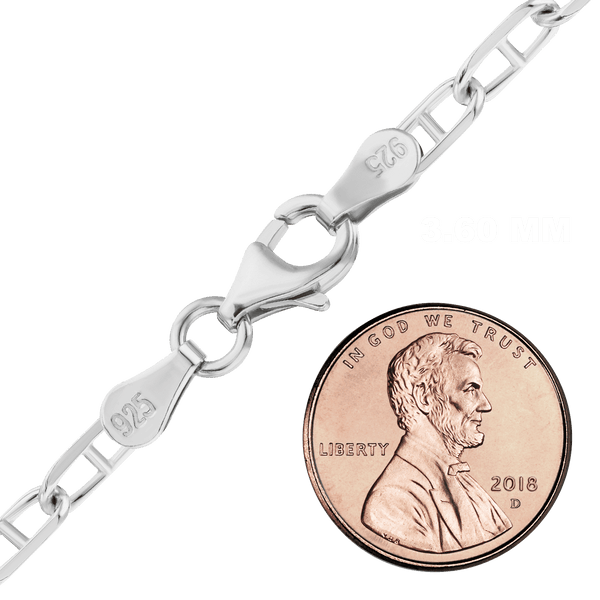 Finished Anchor Bracelet in Sterling Silver (3.00 mm - 3.60 mm)