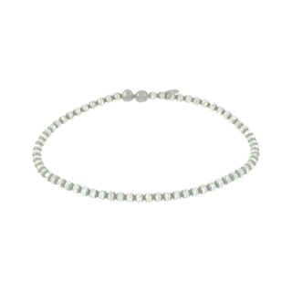 Finished Diamond Cut Bead Stretchable Bracelet in Sterling Silver (4.00 mm)