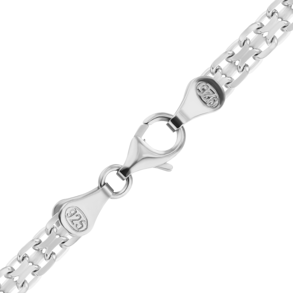 Finished Classic Bizmark Anklet in Sterling Silver (2.20 mm - 5.60 mm)