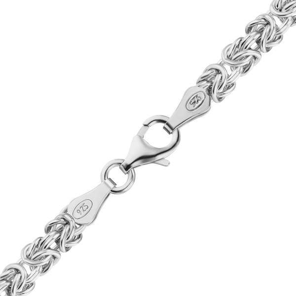 Finished Classic Byzantine Handmade Bracelet in Sterling Silver (4.50 mm - 6.60 mm)