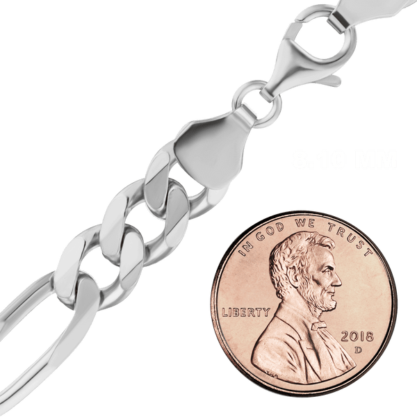 Finished Classic Figaro Necklace in Sterling Silver (1.80 mm - 11.00 mm)