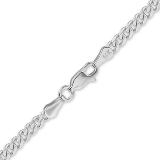 Finished Classic Curb Anklet in 14K White Gold (1.23 mm - 5.20 mm)