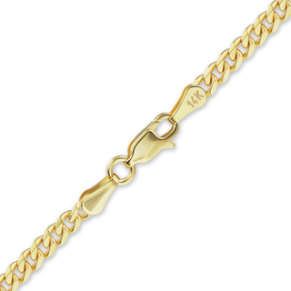 Finished Curb Necklace in 10K Yellow Gold (Cuban) (3.40 mm - 11.00 mm)