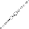 Finished Diamond Cut Round Bead Anklet in Sterling Silver (1.00 mm - 5.00 mm)