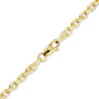 Finished Diamond Cut Round Cable Necklace in 18K Yellow Gold (1.05 mm - 3.00 mm)