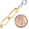 Finished Elongated Curb Necklace in Sterling Silver 18K Yellow Gold Two Tone Finish (5.80 mm - 11.70 mm)