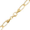 Finished Elongated Curb Necklace in Sterling Silver 18K Yellow Gold Finish (5.80 mm - 11.70 mm)