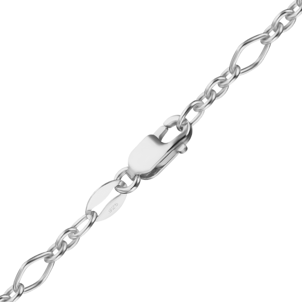 Finished Fancy Cable Anklet in Sterling Silver (3.60 mm)