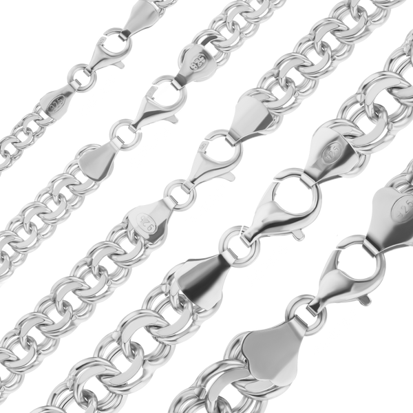 Finished Garibaldi Anklet in Sterling Silver (4.40 mm - 7.90 mm)