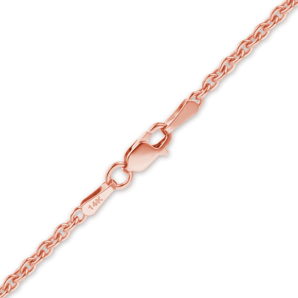 Finished Heavy Round Cable Bracelet in 14K Pink Gold (0.70 mm - 3.00 mm)