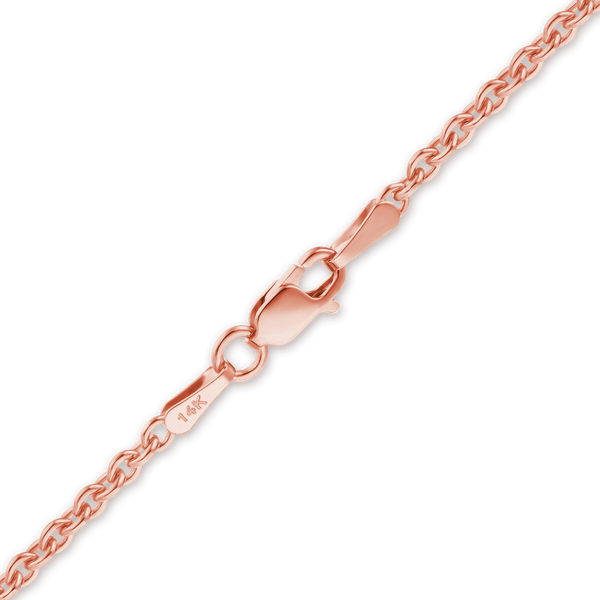 Finished Heavy Round Cable Bracelet in 18K Pink Gold (1.05 mm - 2.20 mm)