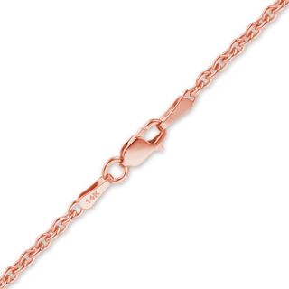 Finished Heavy Round Cable Necklace in 14K Pink Gold (0.70 mm - 3.00 mm)