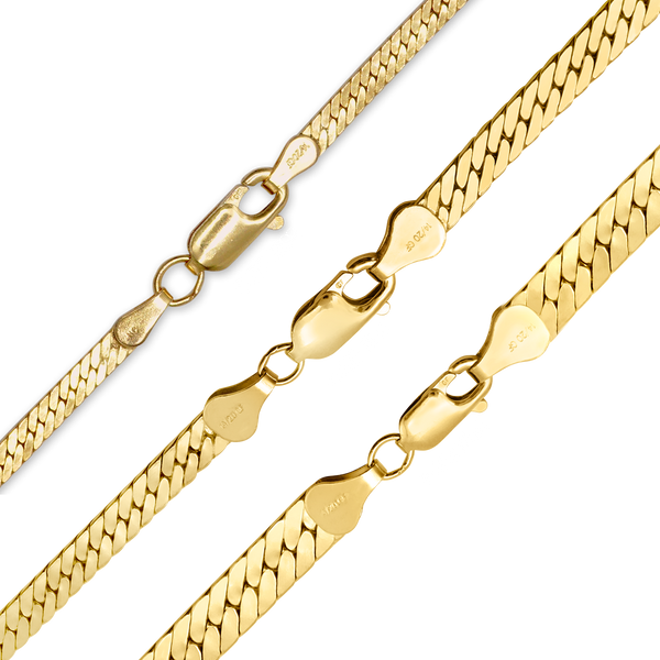 Finished Herringbone Bracelet in 14K Gold-Filled (3.00 mm - 5.80 mm)