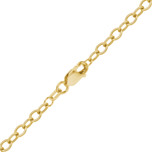 Finished Light Round Cable Anklet in 18K Yellow Gold (1.40 mm - 3.30 mm)