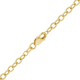 Finished Light Round Cable Anklet in 14K Yellow Gold (1.00 mm - 6.80 mm)