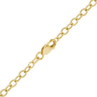 Finished Light Round Cable Anklet in 18K Yellow Gold (1.40 mm - 3.30 mm)